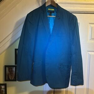 Blue slim fit suit coat